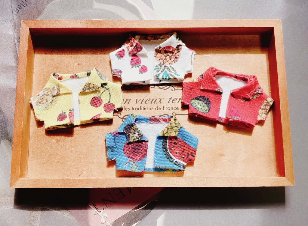 真夏のアロハシャツセット🍍🌺(10~12cmぬい)