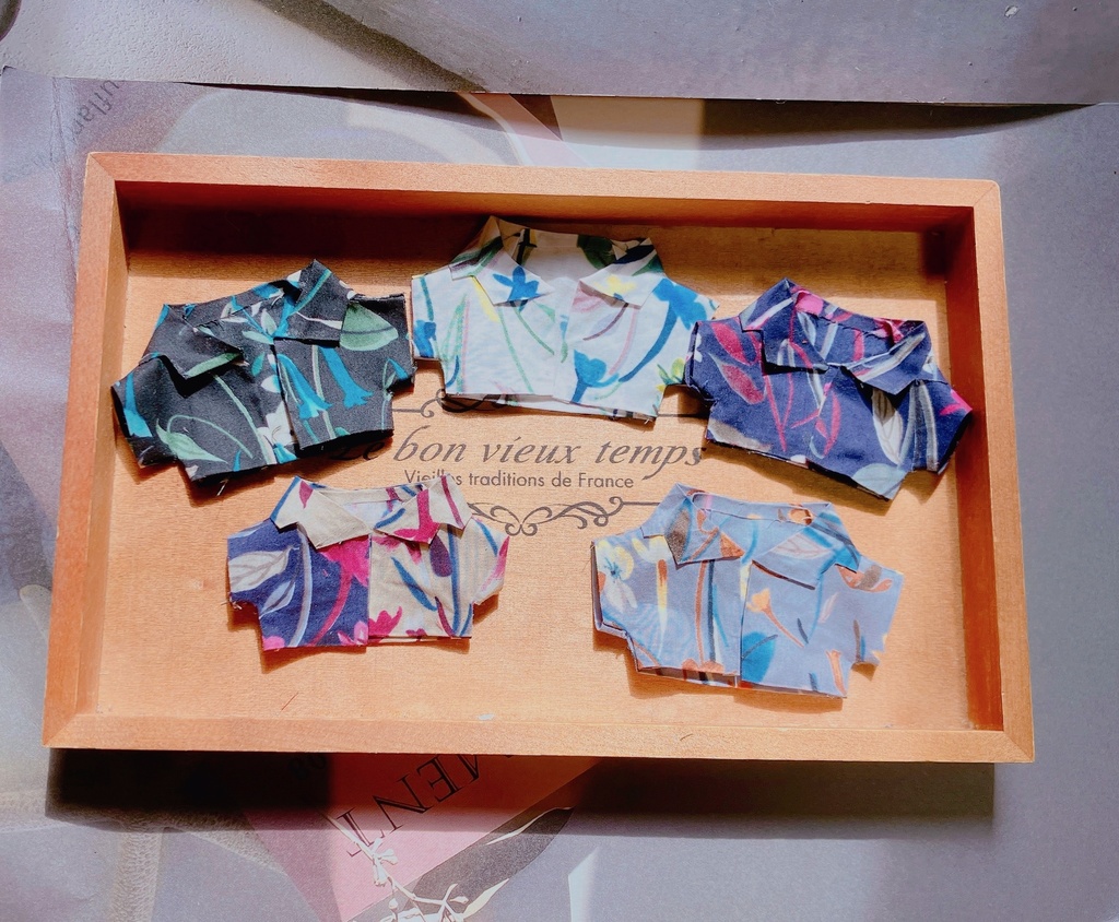 真夏のアロハシャツセット🍍🌺(10~12cmぬい)