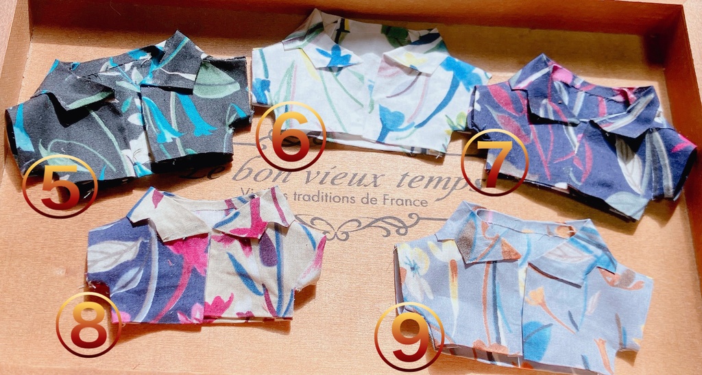 真夏のアロハシャツセット🍍🌺(10~12cmぬい)