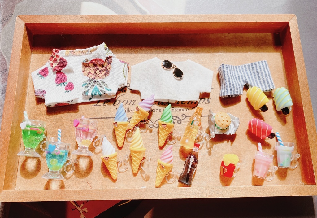 真夏のアロハシャツセット🍍🌺(10~12cmぬい)