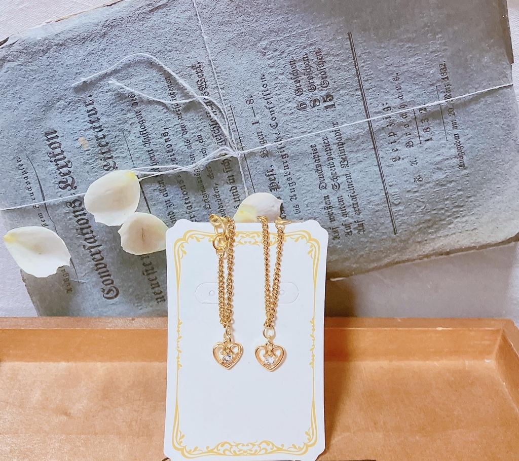 ハートのペアネックレス