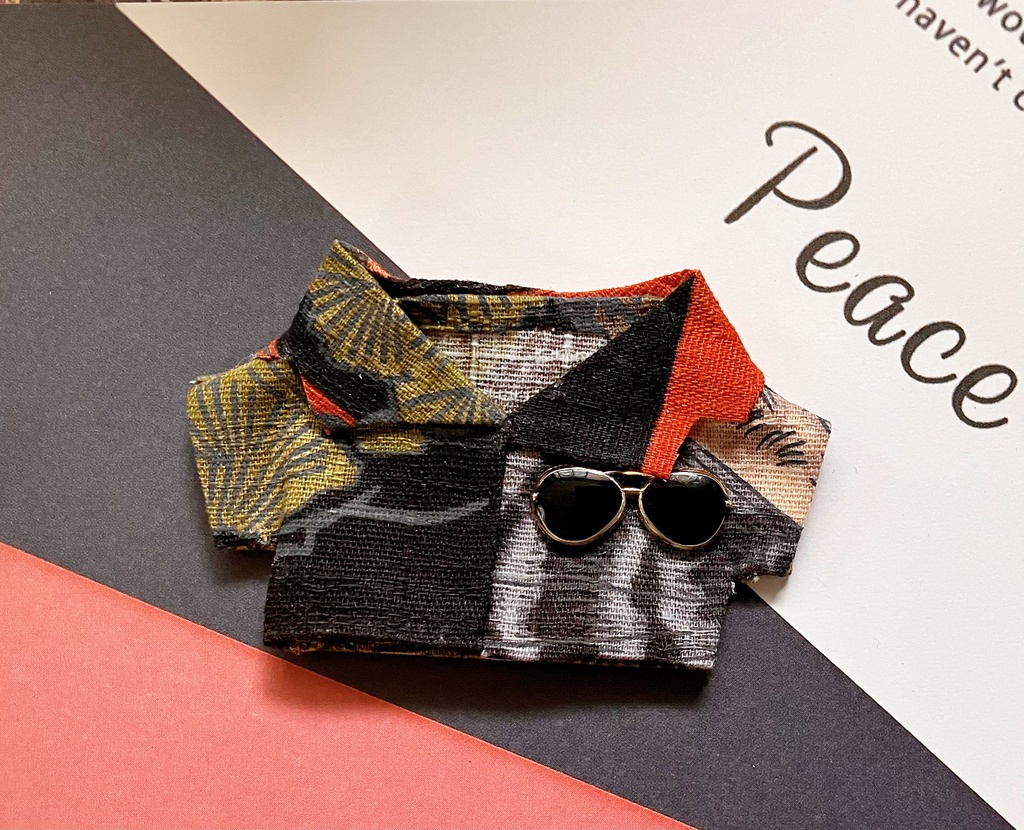 夏の和柄サングラスシャツ10~12cm