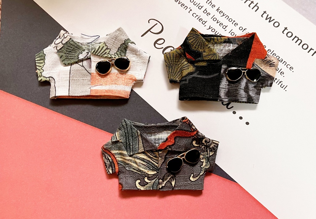 夏の和柄サングラスシャツ10～12cm