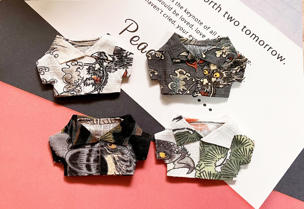 夏の和柄シャツ 10~12cm