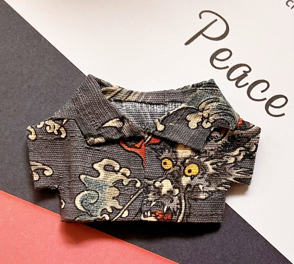 夏の和柄シャツ 10~12cm