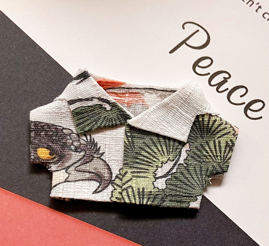 夏の和柄シャツ 10~12cm