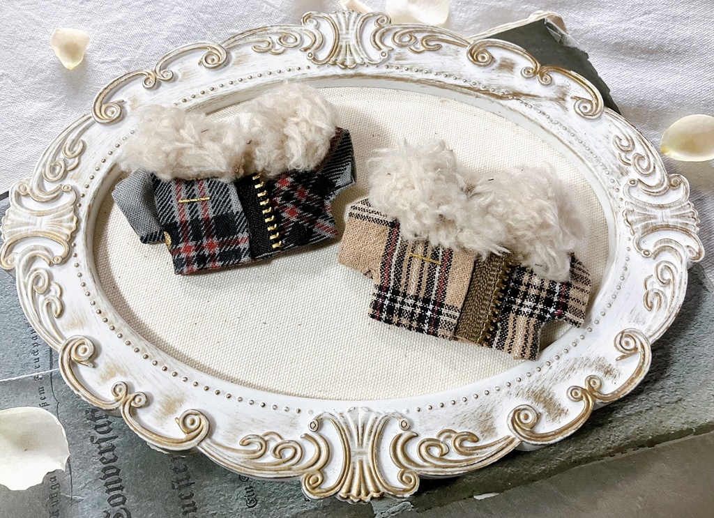 チェックジャケット(約10~12cm用)