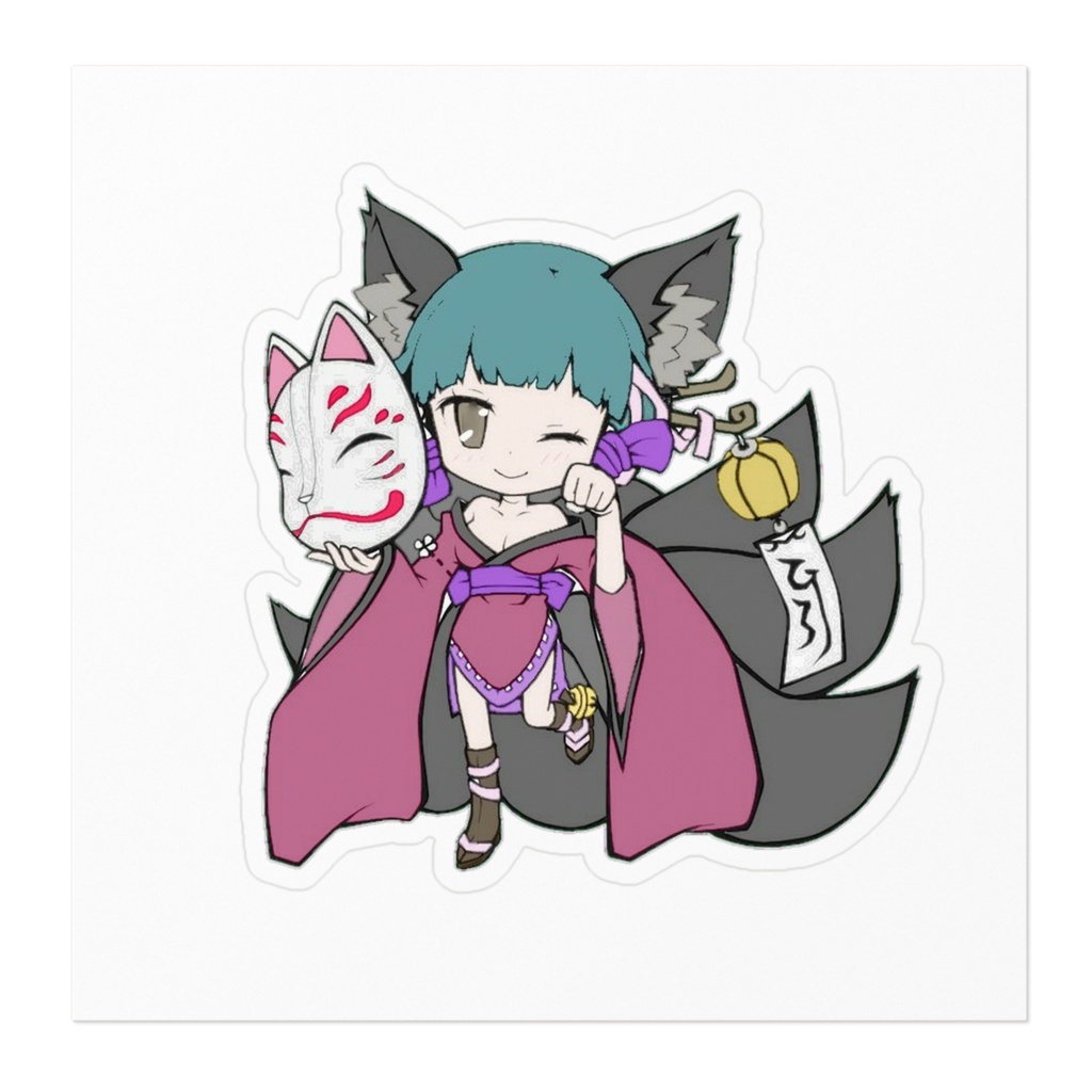 化け狐の恋歌ちゃんステッカー