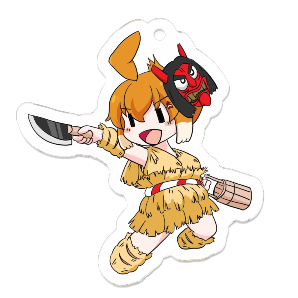 矢留アキ　アクリルキーホルダー（なまはげ）