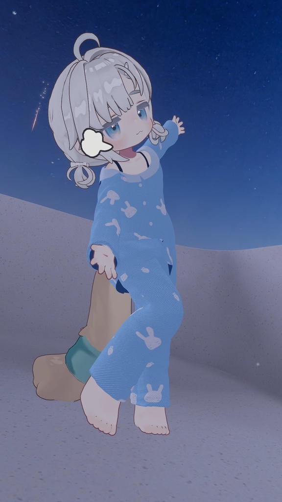 💤ぶいすいうさぎ - ふわもこパジャマ(抱きつきうさぎぬいぐるみ付き)