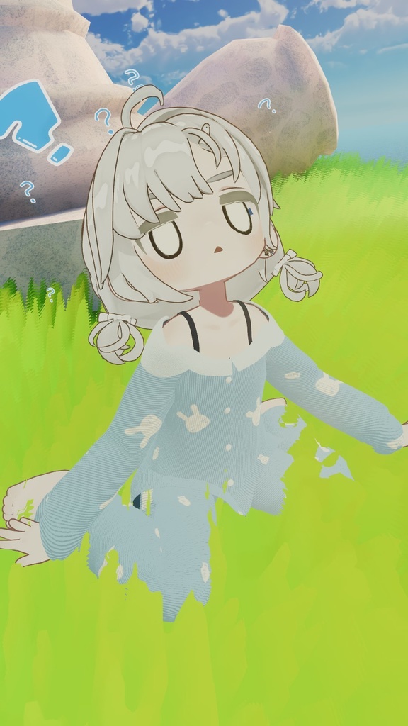 💤ぶいすいうさぎ - ふわもこパジャマ(抱きつきうさぎぬいぐるみ付き)