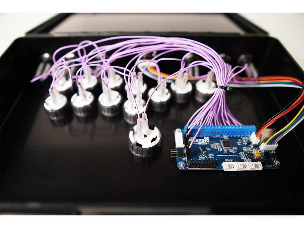 自作hitbox風レバーレスアーケードコントローラー