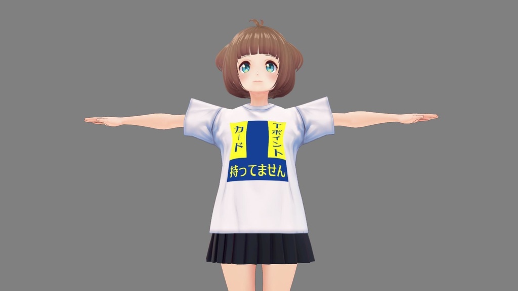 【VRoid】Tポイントカード持ってませんTシャツ