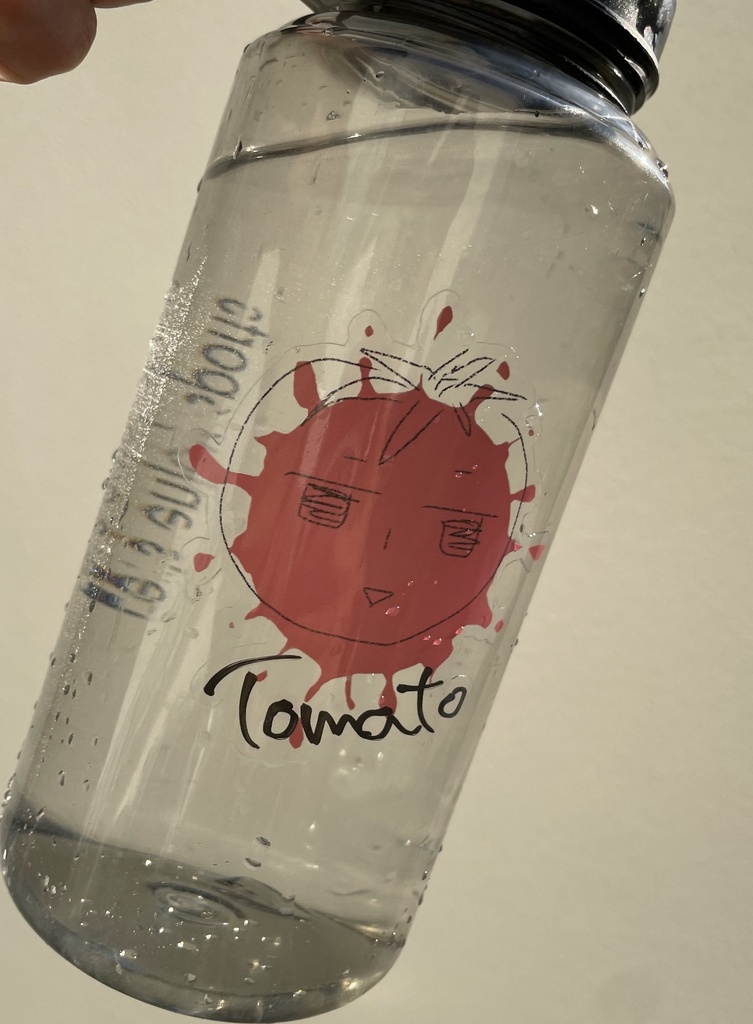 トマトさんのステッカー(クリア)