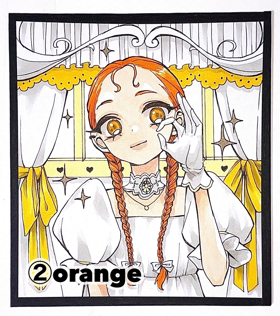 【色紙原画】窓際の女たちby.つきのまるお