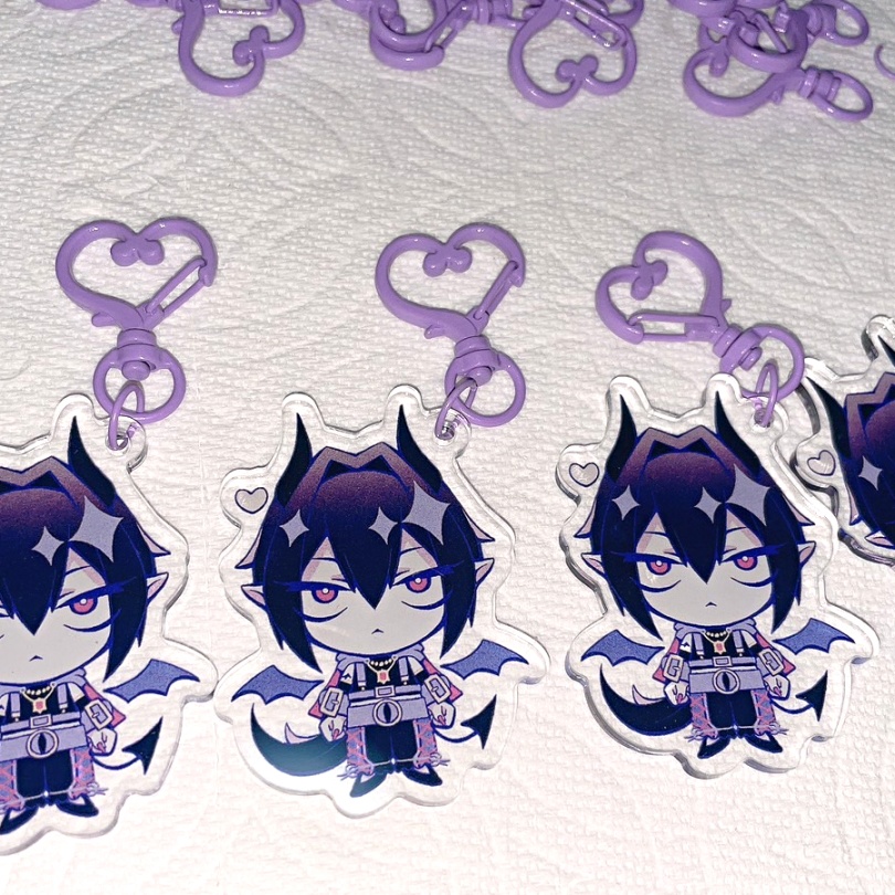 悪魔と天使のアクリルキーホルダー