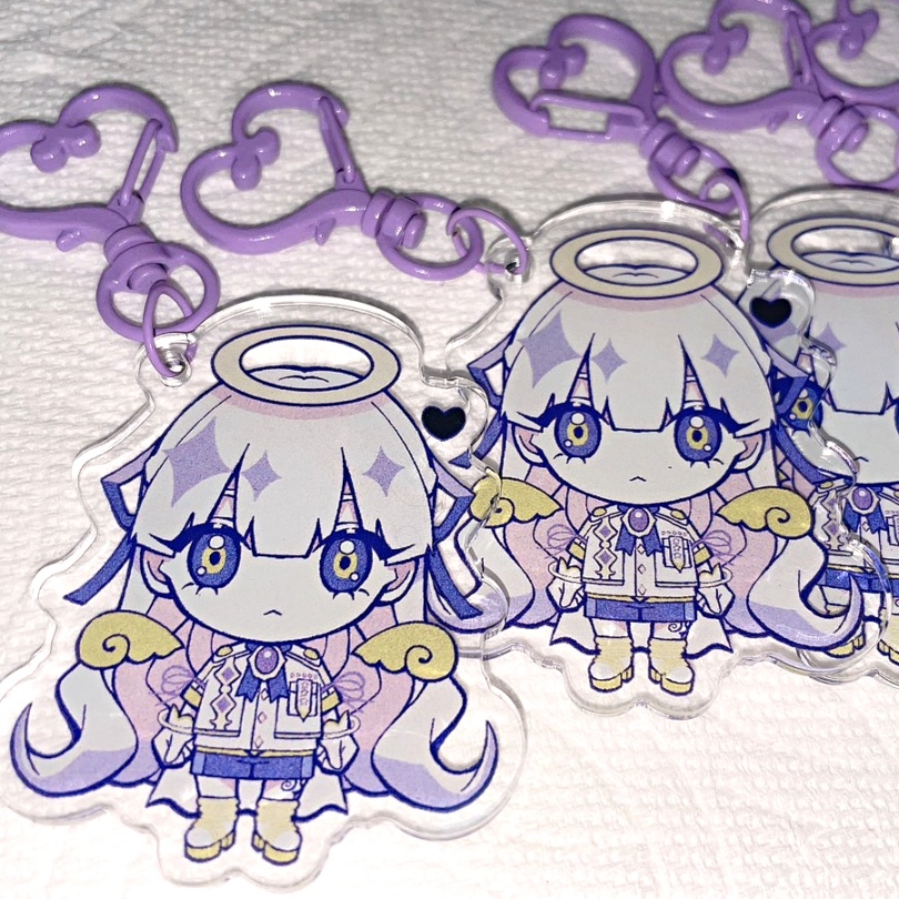 悪魔と天使のアクリルキーホルダー