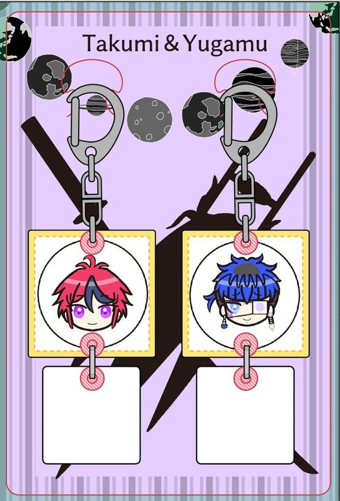 拓歪ペアミニアクリルキーホルダー