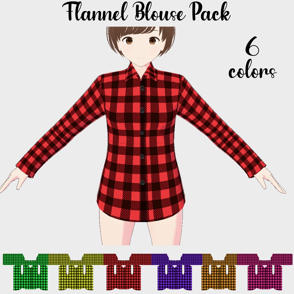6 pack Flannel Blouse!
