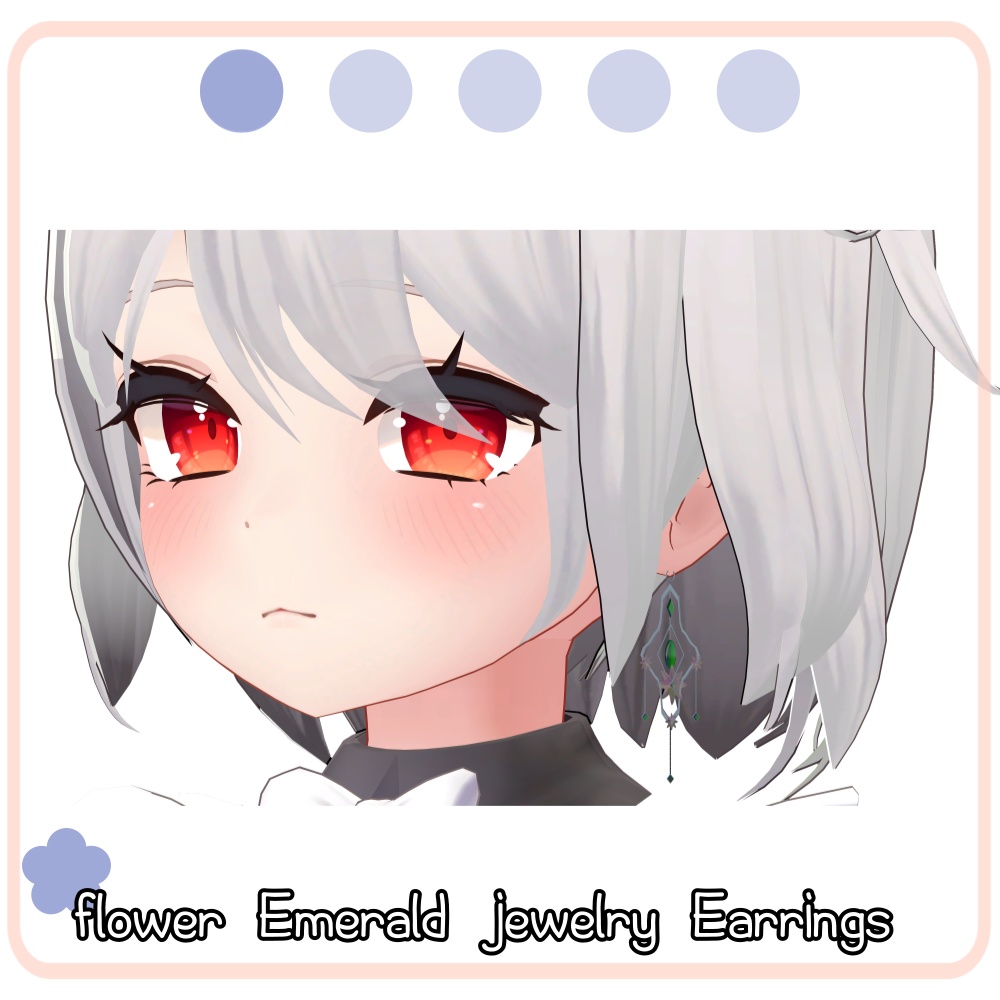 Flower Emerald jewelry Earings