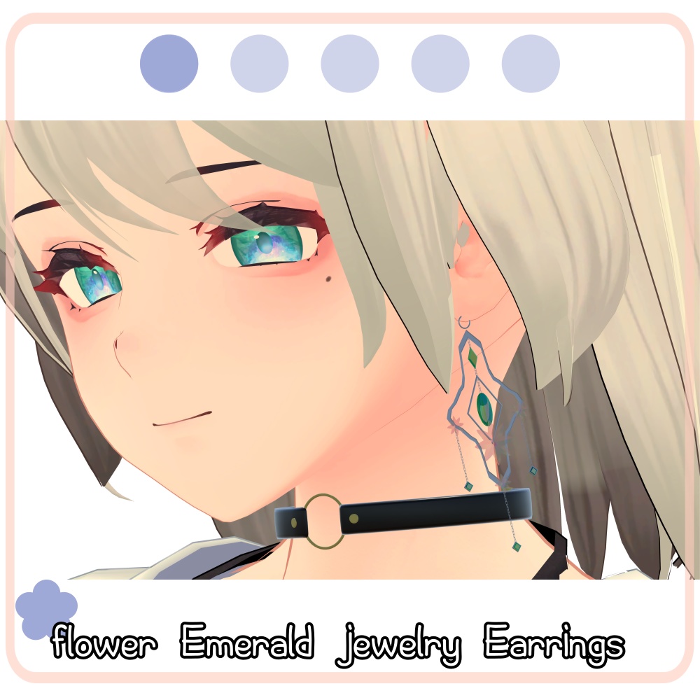 Flower Emerald jewelry Earings