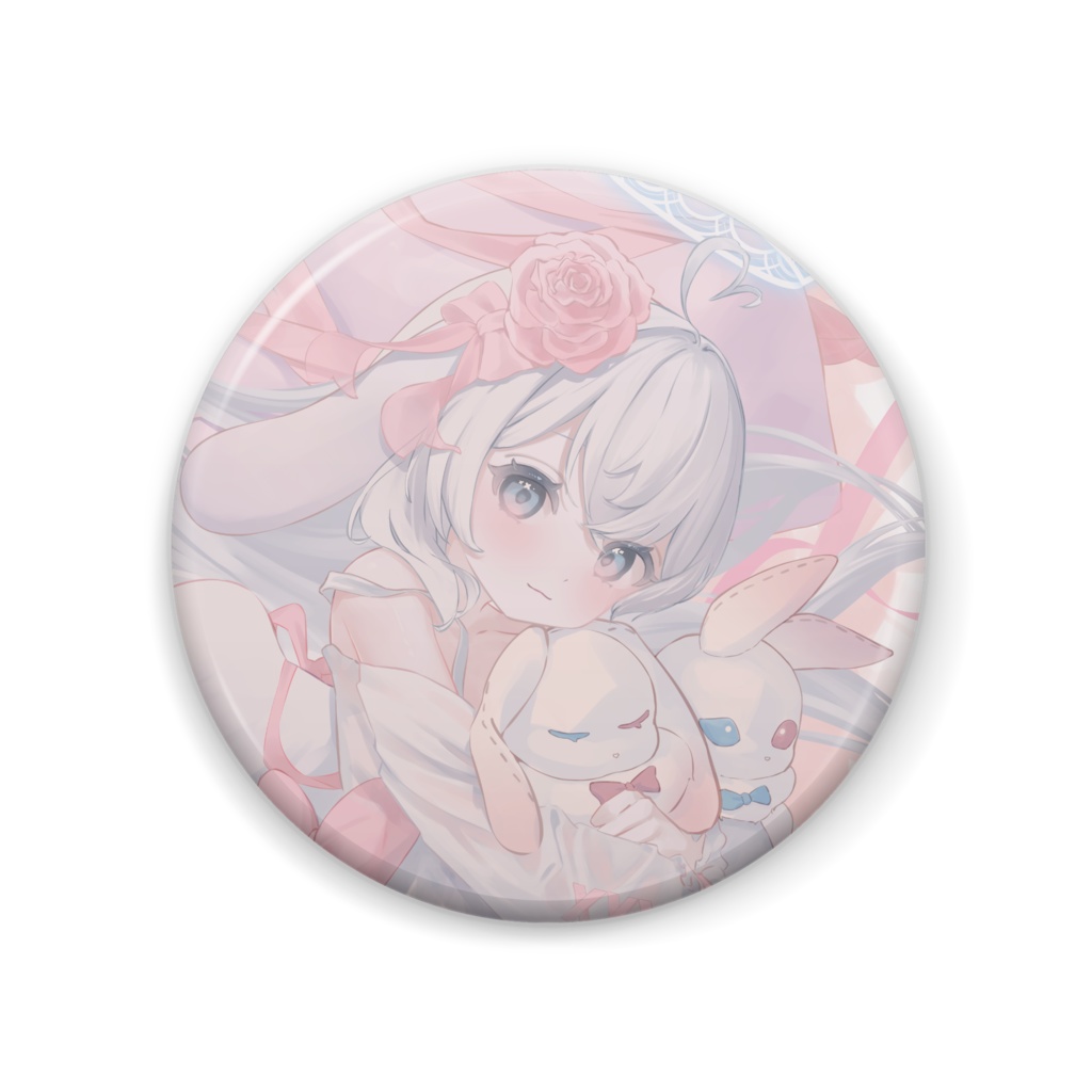 真白兎羽  ネグリジェ缶バッジ