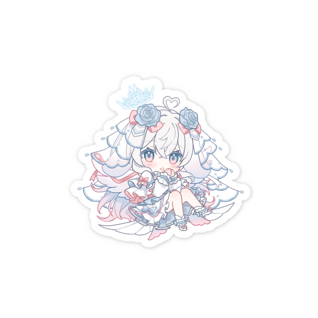 真白兎羽と一緒ステッカー