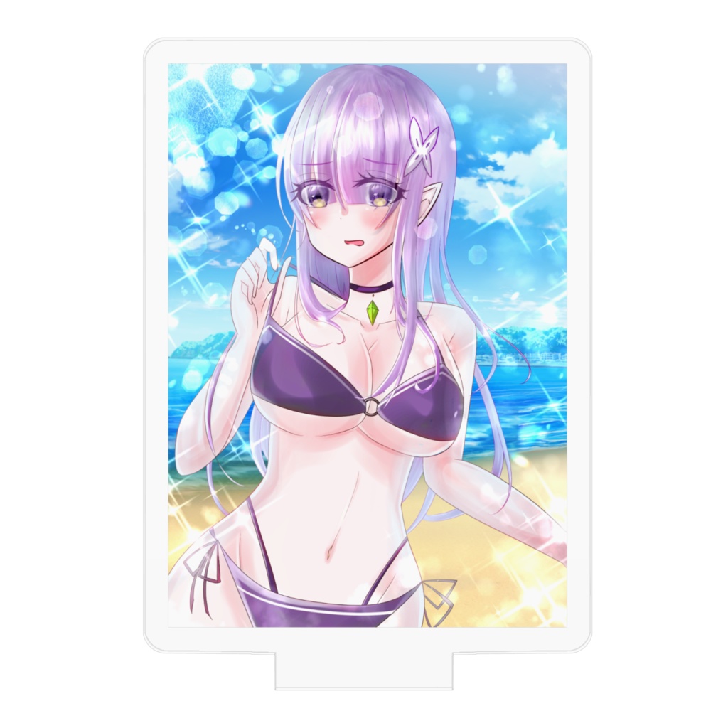 水着エミリア アクリルフィギュア