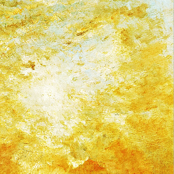 海の上に日没 A4