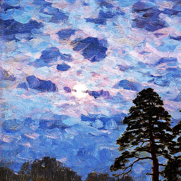 月明かりの湖 A4