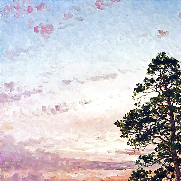 沈む太陽の海辺 A4