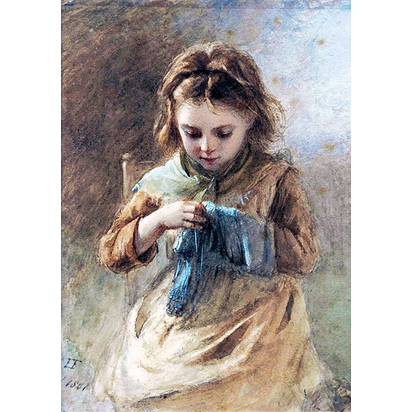 小さな仕立て屋の少女 A4