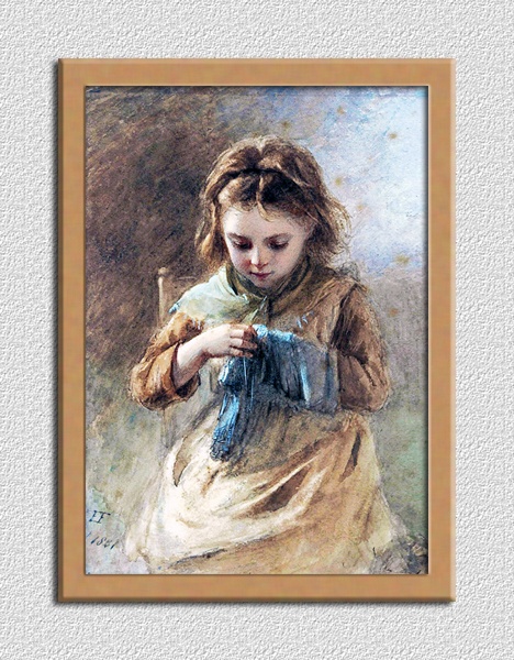 小さな仕立て屋の少女 A4