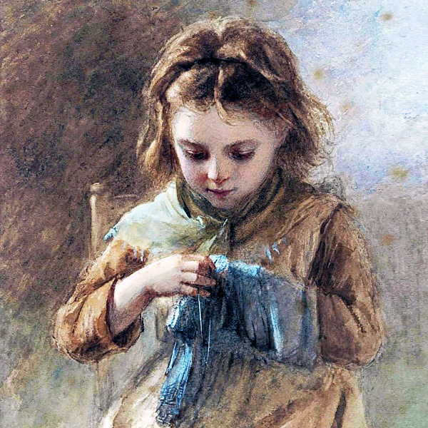 小さな仕立て屋の少女 A4