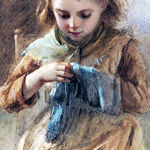 小さな仕立て屋の少女 A4