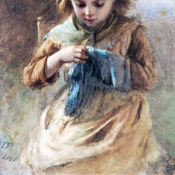 小さな仕立て屋の少女 A4