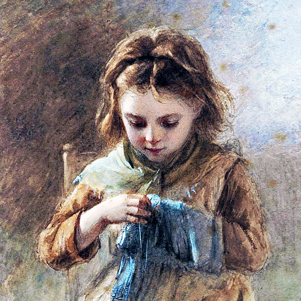 小さな仕立て屋の少女 A4