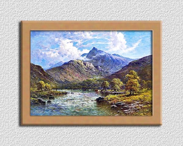 ポートマドックのスノードン山の川 A4