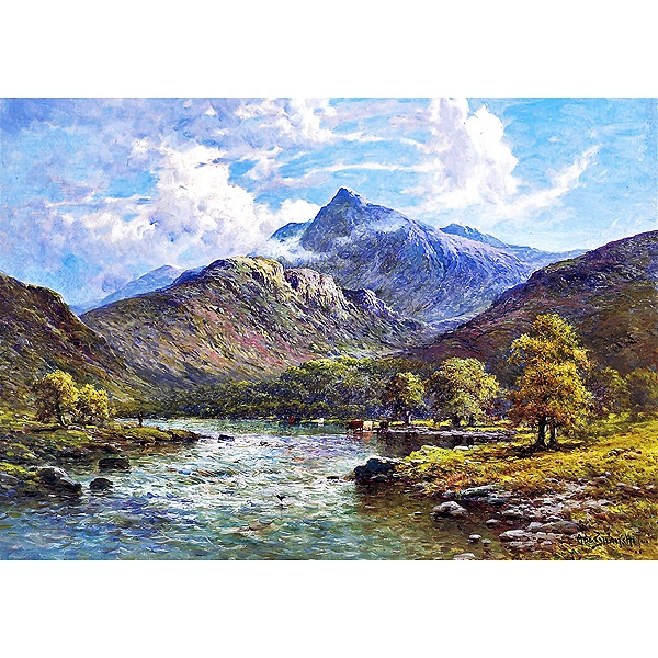 ポートマドックのスノードン山の川 A4