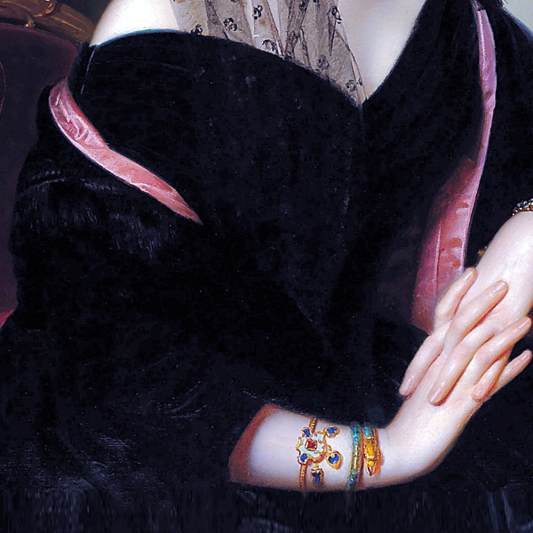 インテリアアート エナメルの腕輪をつけた女性の肖像 クラシック|デジタル・印刷対応