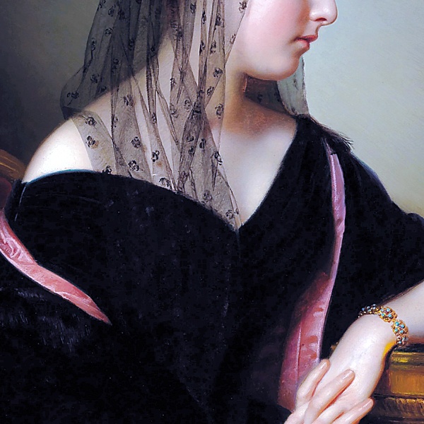 インテリアアート エナメルの腕輪をつけた女性の肖像 クラシック|デジタル・印刷対応