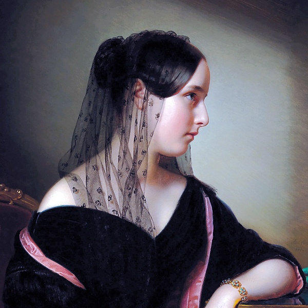 インテリアアート エナメルの腕輪をつけた女性の肖像 A3 クラシック