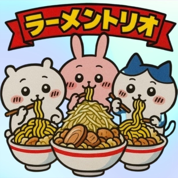 ラーメントリオ　v.2　名刺シール  レインボー特別仕様　自作シール