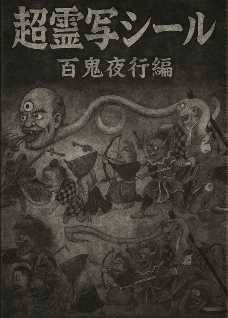 超霊写シール 第一の巻 百鬼夜行編 自作シール 48シール