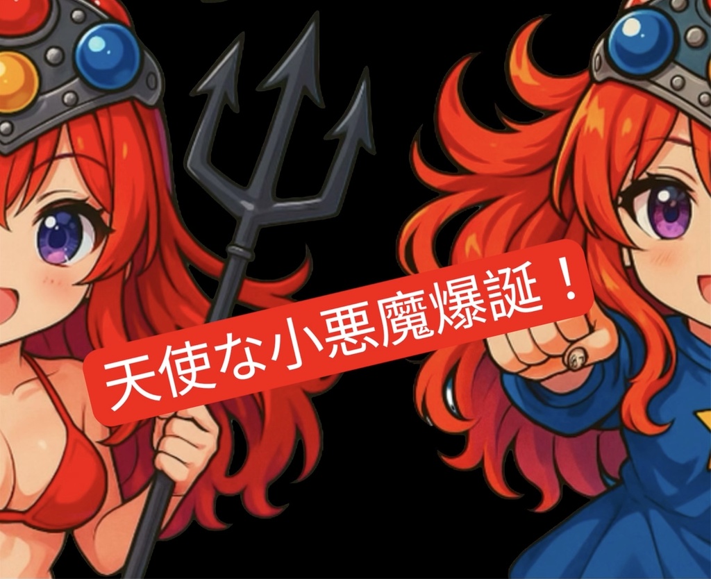 ハラハラマン　グミ　天使な小悪魔パック　自作シール　ビックリマン