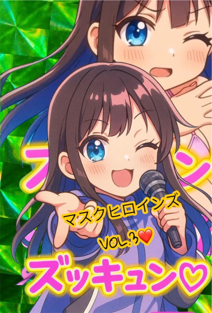 マスクヒロインズ　VOL.3 自作シール　腹痛マウス