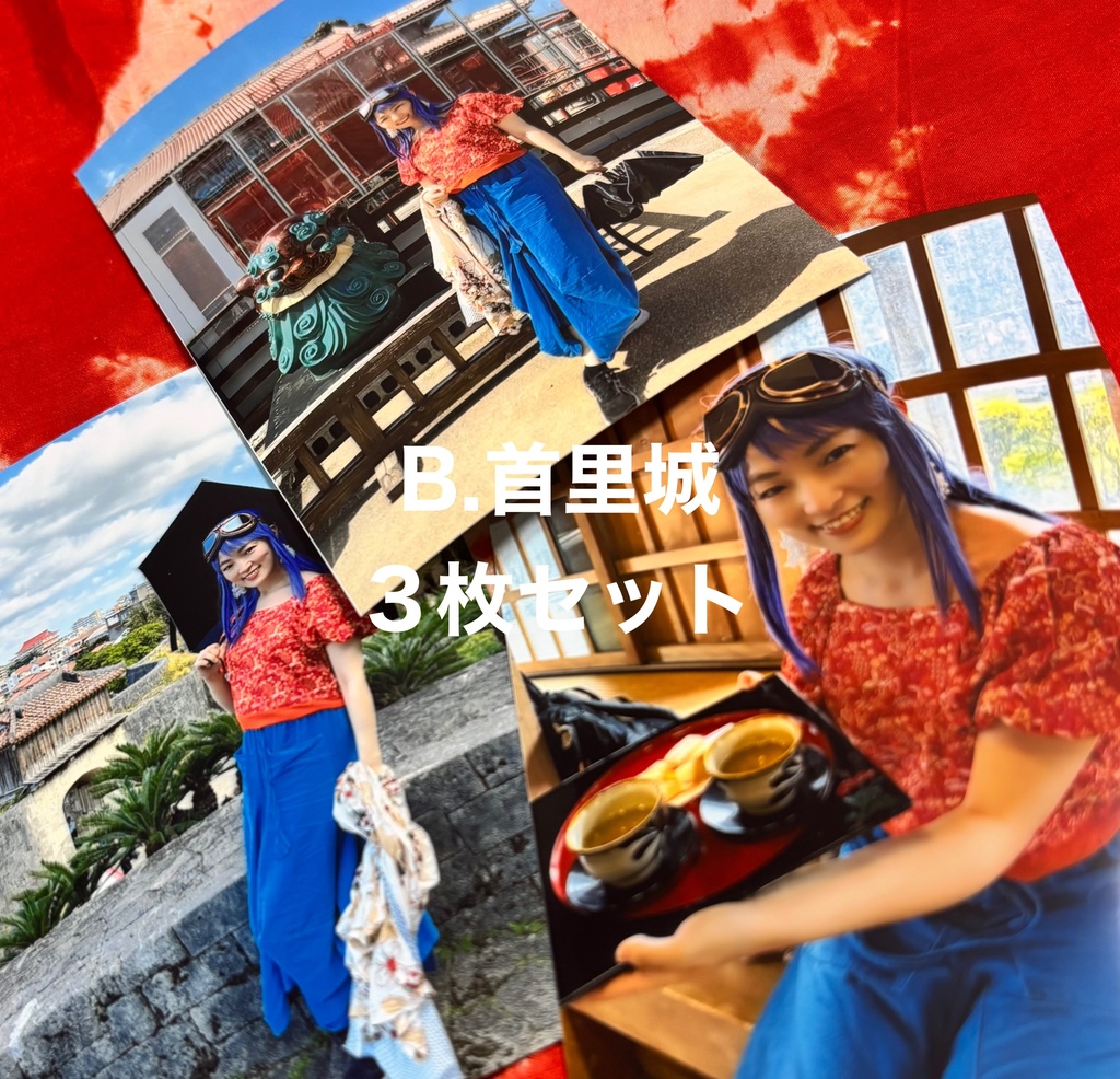 【Bセット】沖縄首里城ついに完成間近!L版写真セット