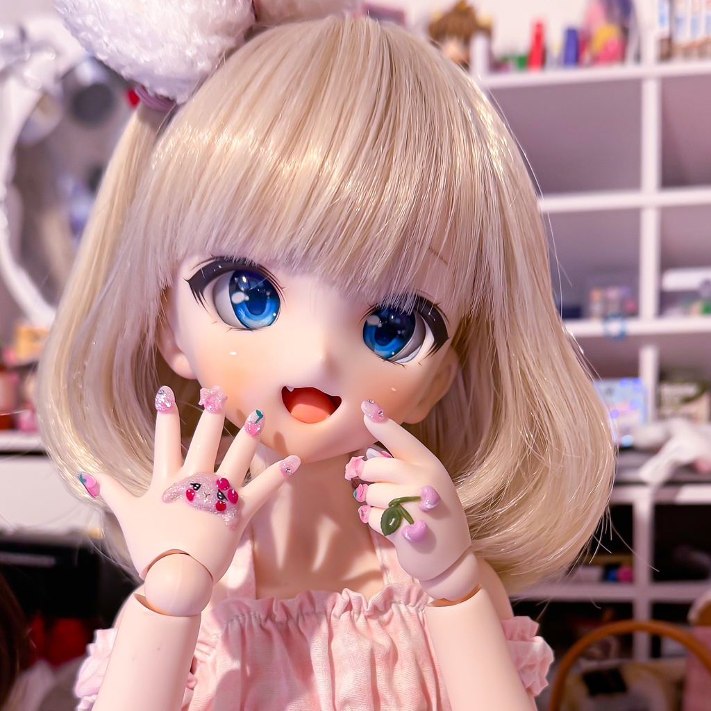【MDDドール用ネイル】さくらんぼうさぎ・くま