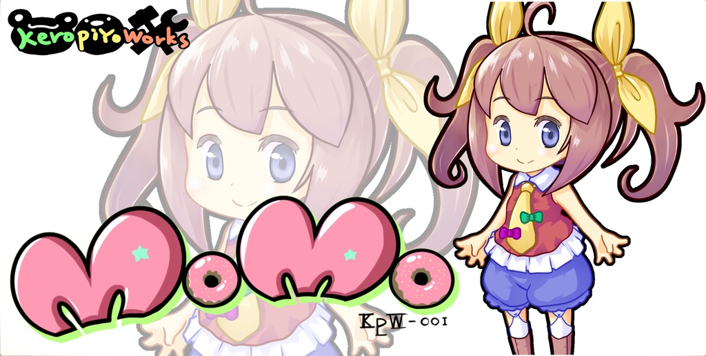 【オリジナル3Dアバター】KPW-001 momo (VRChat PC/Quest VirtualCast/Cluster対応)