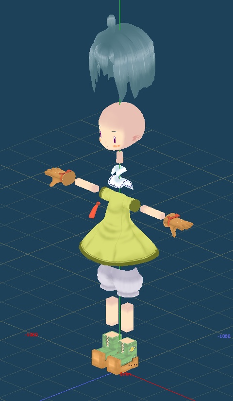 【オリジナル3Dモデル】めんどす量産型【VRM】